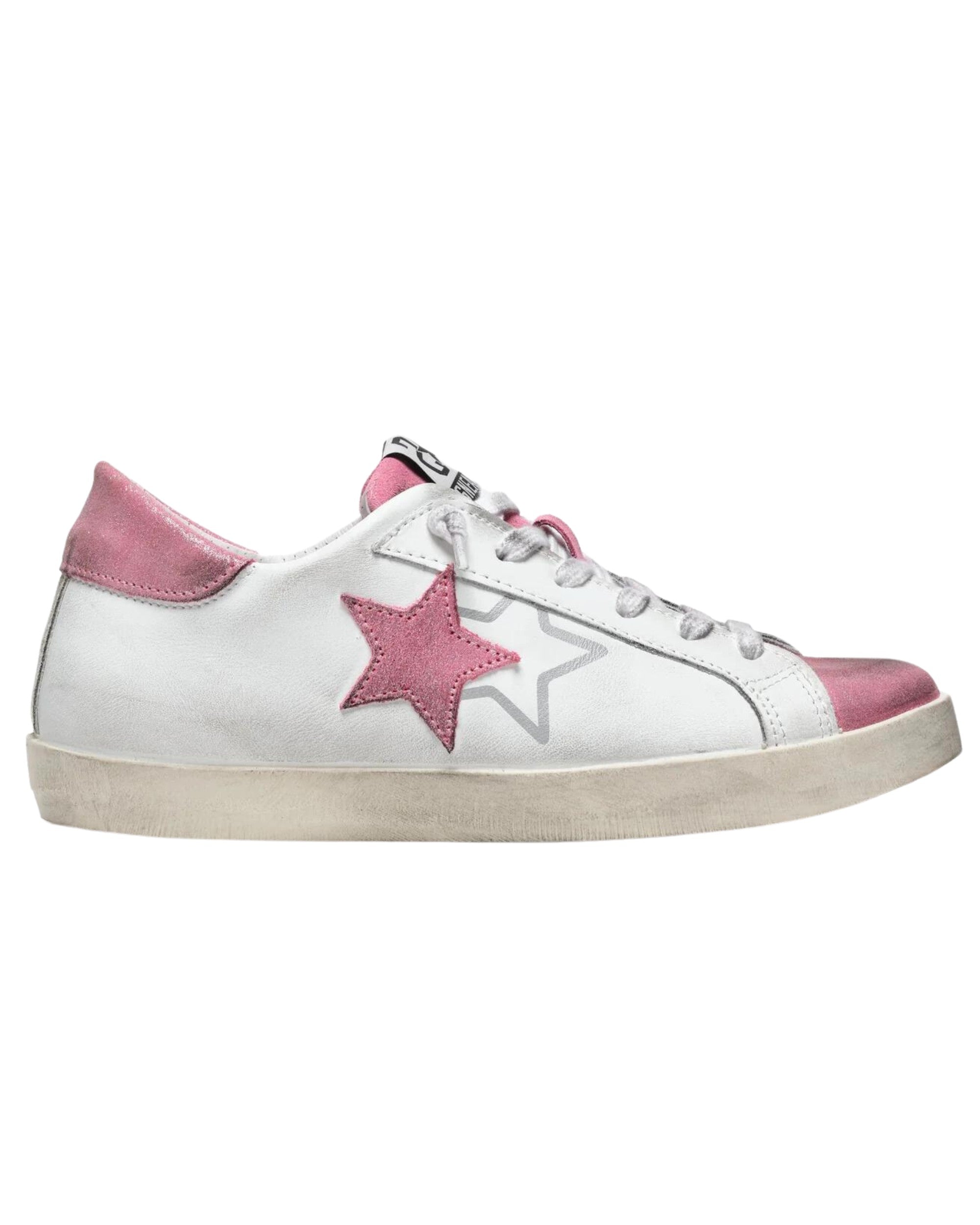 2star Low Sneaker 'Used' Effect White Women