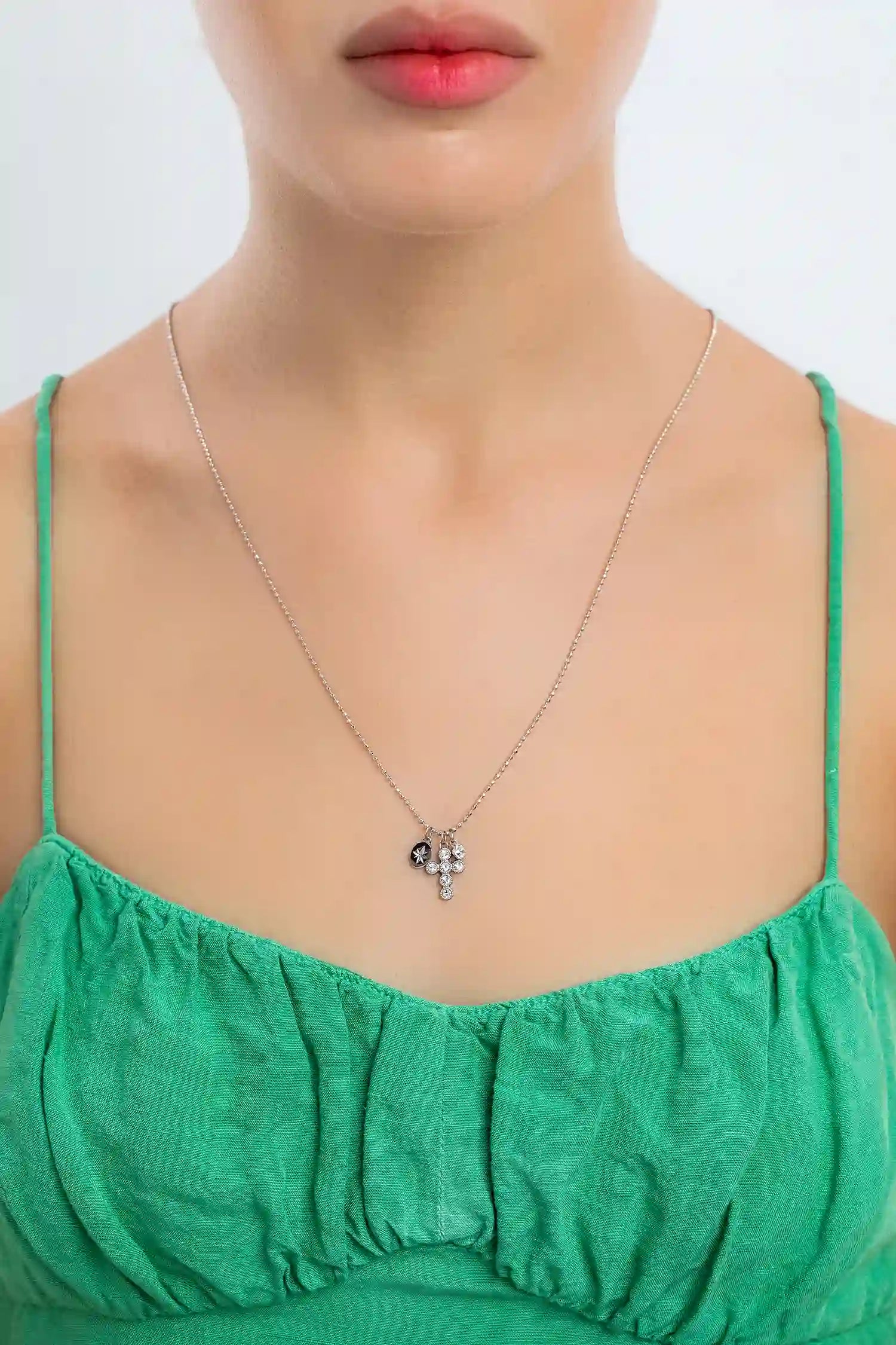 Brosway Collana Donna Acciaio Cristalli Simbolo Croce | Collezione Chakra - BHKN060