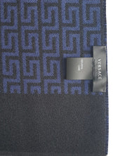 Versace Stola Pashmina Lana Blu