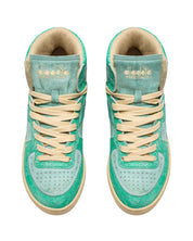 Diadora Heritage Sneakers MI Basket High in Pelle Effetto Used Verde