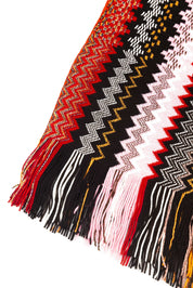 Missoni Geometric Pattern Stole Wool Blend Multicolor