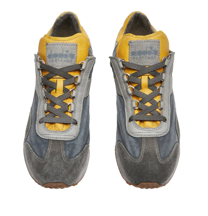 Diadora Heritage Sneakers Equipe H Dirty Stone Wash Evo Tela e Pelle Blu 3