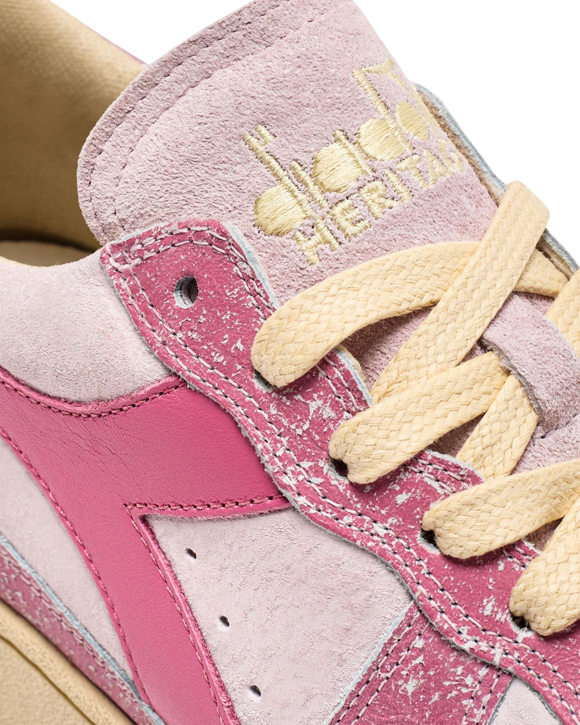 Diadora Heritage Sneakers MI Basket Low Pelle Rosa
