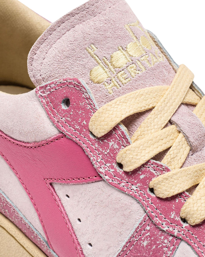 Diadora Heritage Sneakers MI Basket Low Pelle Rosa 3