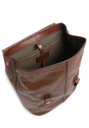 The Bridge Business Backpack in Hammered Leather Laptop Bag Brown Unisex