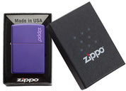 Zippo Matte With Purple Logo Unisex
