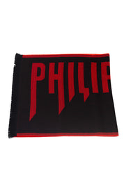 Philipp Plein Stole Logo 180x40 cm Red