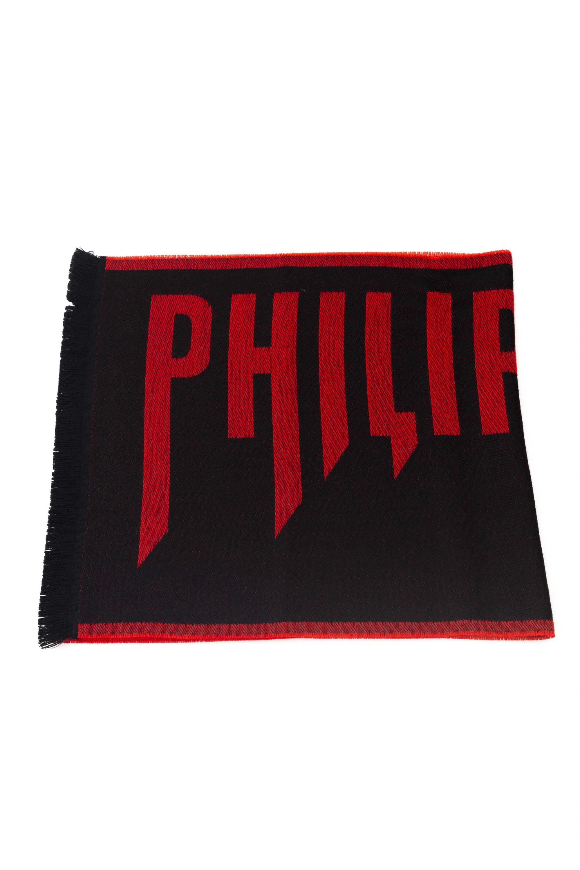 Philipp Plein Stole Logo 180x40 cm Red