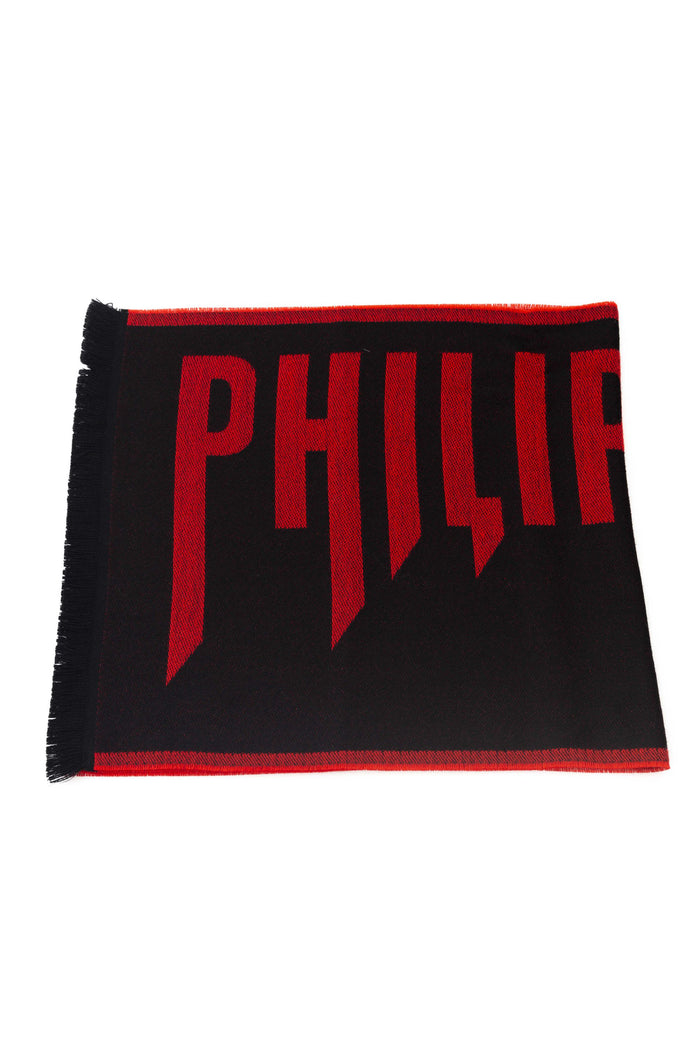 Philipp Plein Stola Logo 180x40 cm Rosso 2