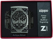 Zippo Armor 360 Multicut Engraving Silver Unisex