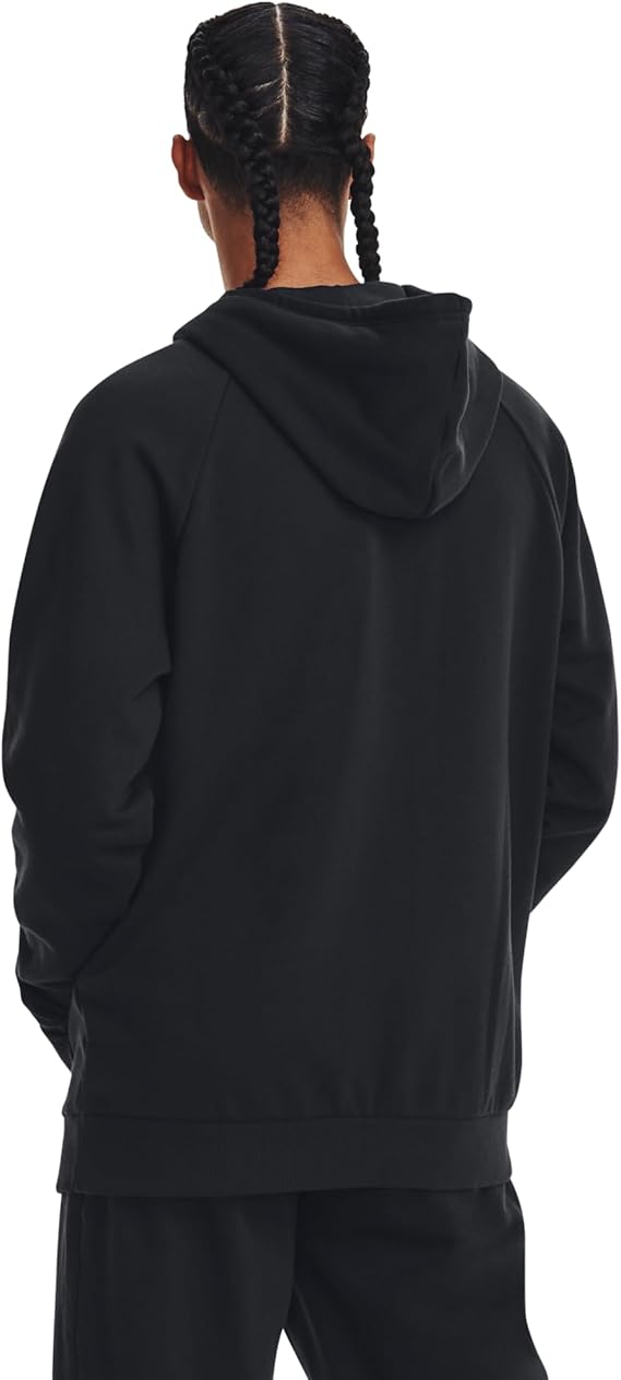 Under Armour felpa con cappuccio UA Rival Fleece Logo da uomo pile misto cotone nero