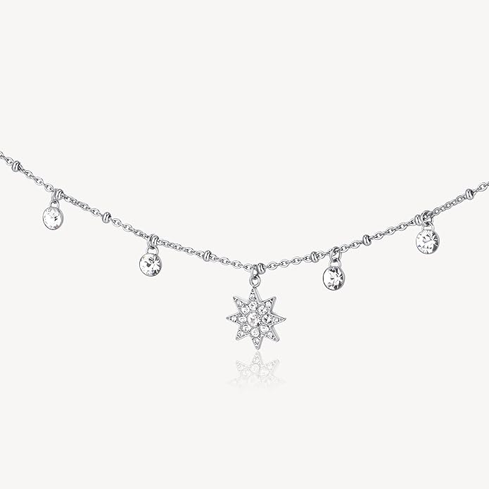 Brosway Collana Donna Acciaio e Cristalli con Simbolo Stella | Collezione Chakra - BHKN078