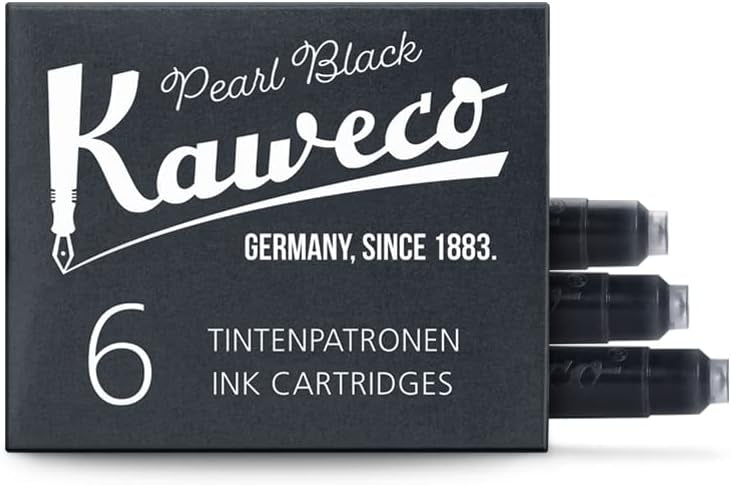 Kaweco cartuccia d'inchiostro 6 pezzi nero perla