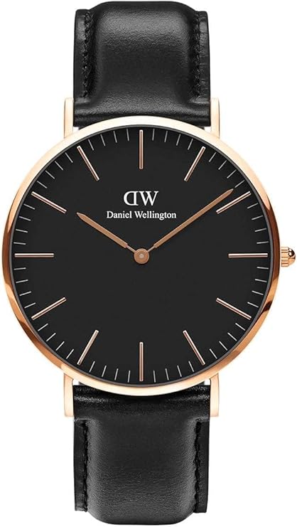 Daniel Wellington orologio 36mm inox 316L sheffield nero rose gold DW00100127