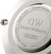 Daniel Wellington orologio 36mm inox 316L sheffield nero cromo bianco pelle DW00100053