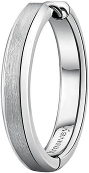 Brosway Orecchino Uomo In Acciaio silver cerchio anello - Collezione Ink - BIK102