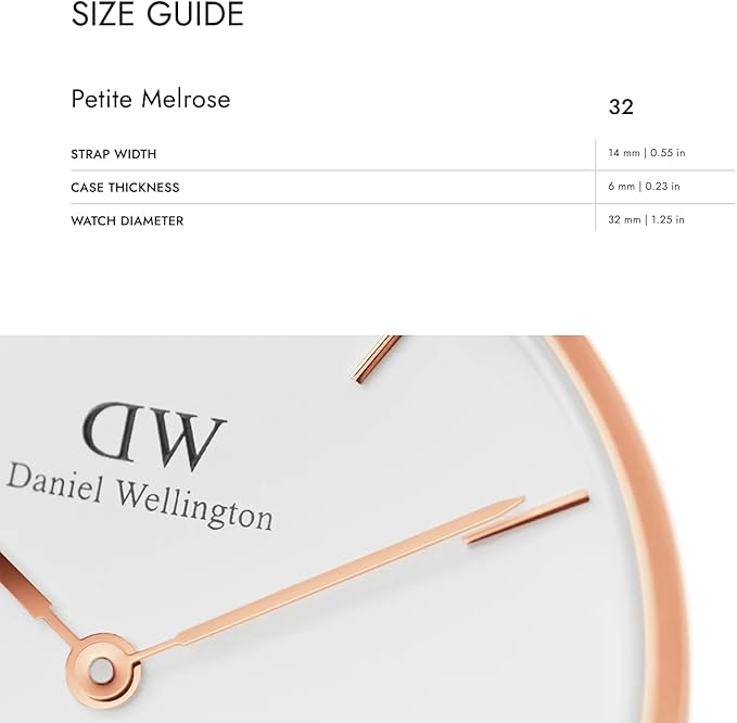 Daniel Wellington orologio 32mm inox 316L rose black melrose DW00100161