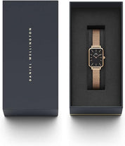 Daniel Wellington orologio quadro melrose 20x26mm inox 316L rose gold quadrante nero