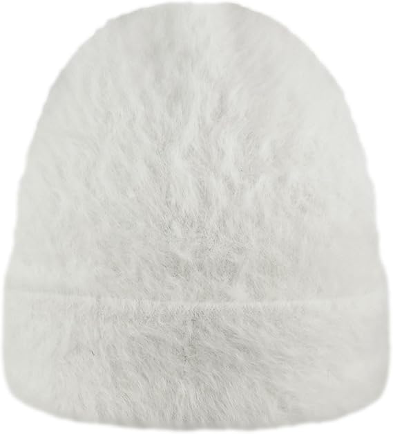 Kangol Berretto Cuffia Furgora Misto Angora Nylon Bianco Avorio Unisex