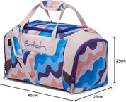 Satch Borsone Sportivo 25 Litri in Tessuto Riciclato Bianco Rosa per Bambina Unisex