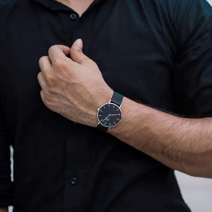 Daniel Wellington orologio uomo donna PETITE ASHFIELD black 36mm nero