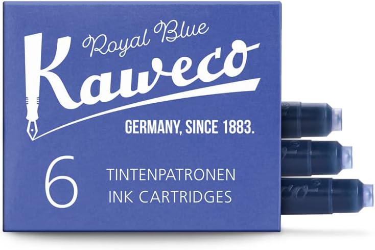 Kaweco cartuccia d'inchiostro 6 pezzi blu royal