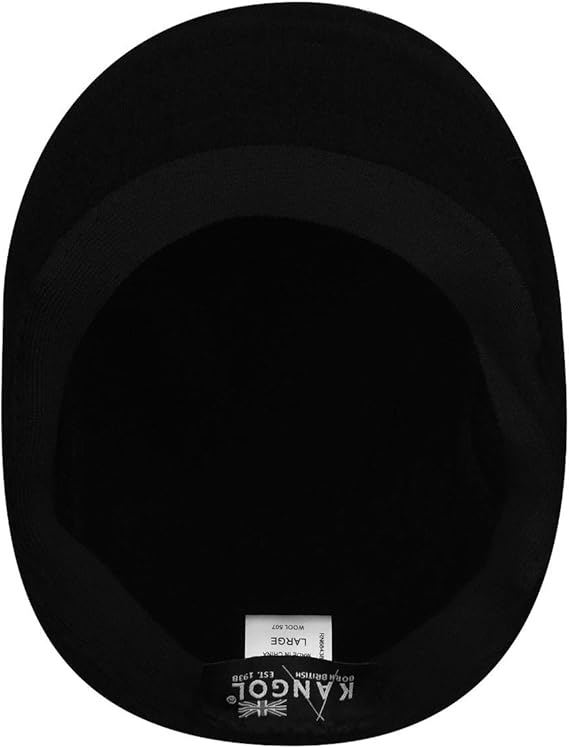Kangol Cappello Coppola 507 Iconico in Misto Lana Nero Unisex