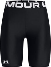 Under Armour Shorts Donna Heatgear a Compressione Allenamento Corsa Poliestere Nero