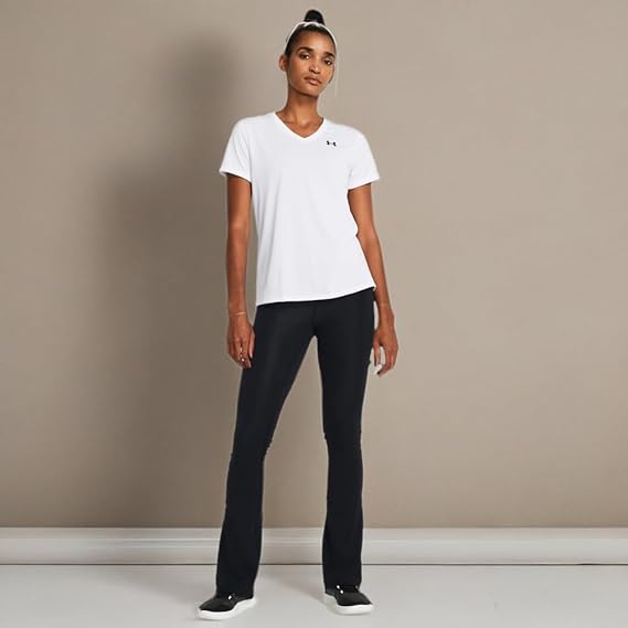 Under Armour t-shirt donna elasticizzata allenamento UA Tech ad asciugatura rapida bianco