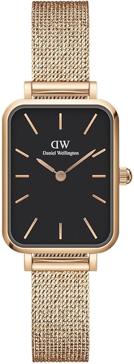 Daniel Wellington orologio quadro melrose 20x26mm inox 316L rose gold quadrante nero