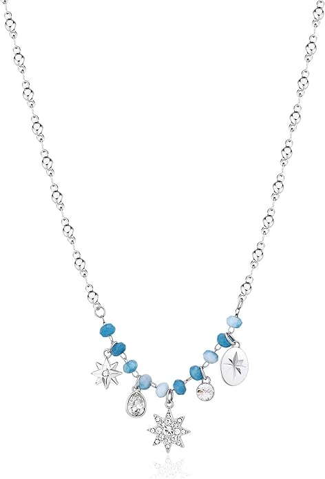 Brosway Collana Donna in Acciaio e Cristalli/pietre Naturali Stella | Collezione Chakra - BHKN084