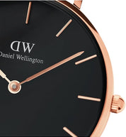 Daniel Wellington orologio 32mm inox 316L rose black melrose DW00100161