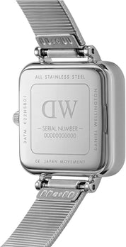 Daniel Wellington orologio donna 22x22 mm silver e nero inox doppia placcatura 3atm