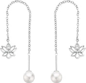 Brosway Orecchini Donna Pendenti in Acciaio e Cristalli con Simbolo Fiore Collezione CHAKRA - BHKE188