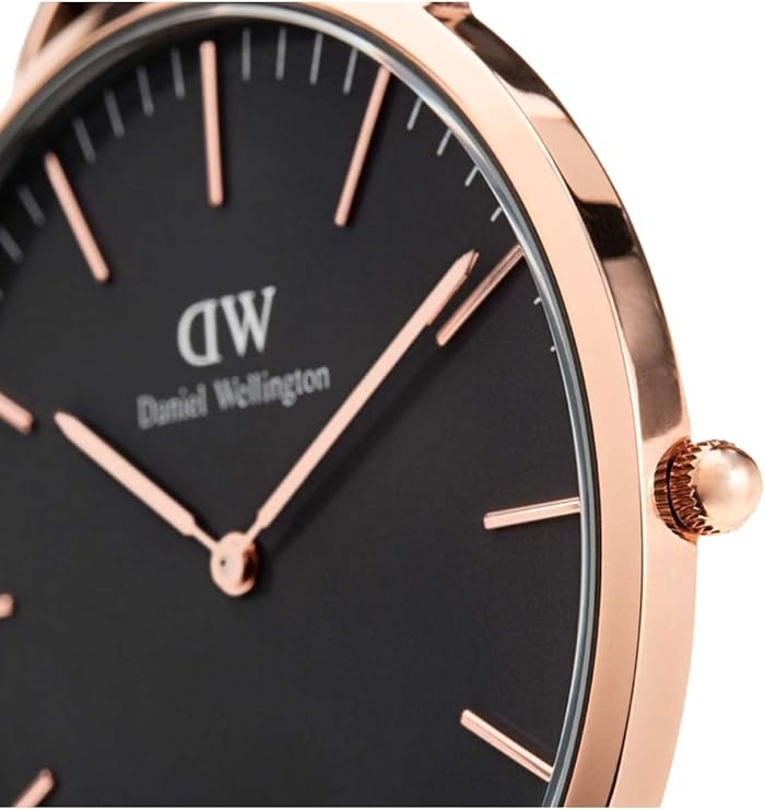 Daniel Wellington orologio 36mm inox 316L sheffield nero rose gold DW00100127