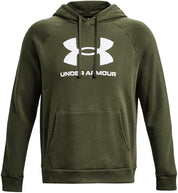 Under Armour felpa con cappuccio UA Rival Fleece Logo da uomo pile misto cotone verde militare