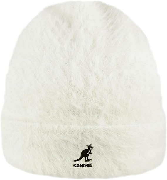 Kangol Berretto Cuffia Furgora Misto Angora Nylon Bianco Avorio Unisex