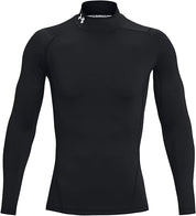 Under Armour maglia manica lunga lupetto compressione allenamento corsa uomo men nero