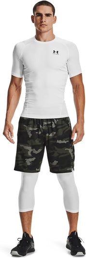 Under Armour HEATGEAR maglia t-shirt compressione allenamento corsa uomo men bianco