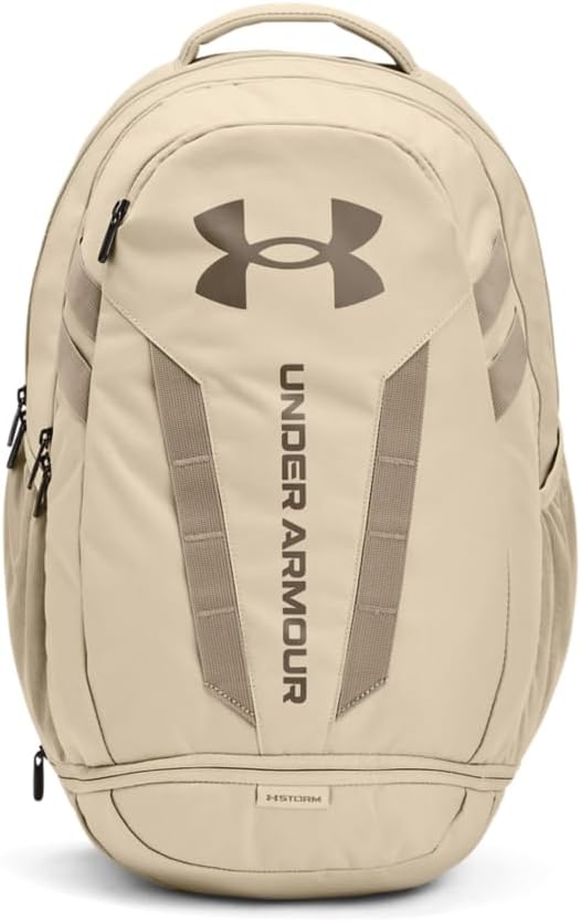 Under Armour Zaino UA HUSTLE 5.0 Backpack Impermeabile porta pc laptop 15" Marroncino Khaki