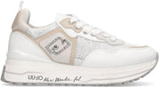 Liu jo scarpe donna sneakers Maxi Wonder 01 pelle Bianco Beige