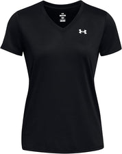 Under Armour t-shirt donna elasticizzata allenamento UA Tech ad asciugatura rapida nero