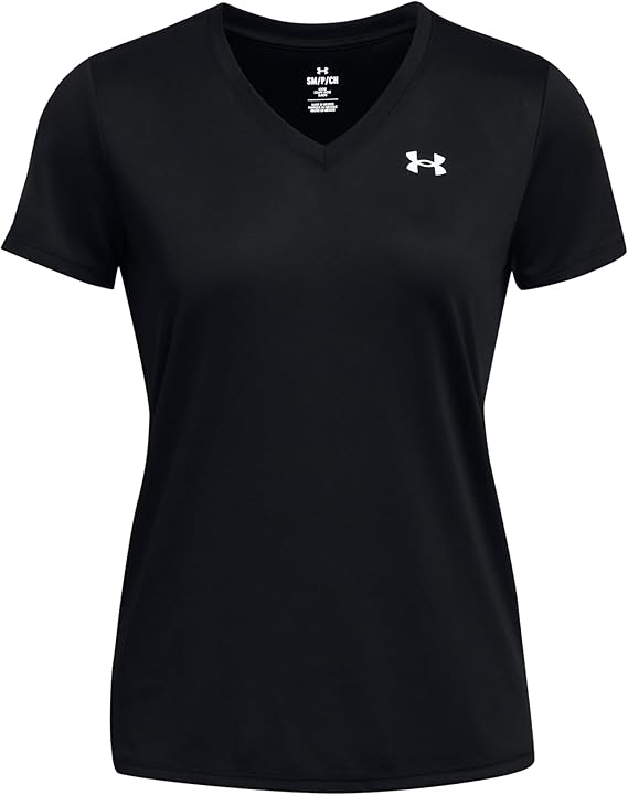 Under Armour t-shirt donna elasticizzata allenamento UA Tech ad asciugatura rapida nero