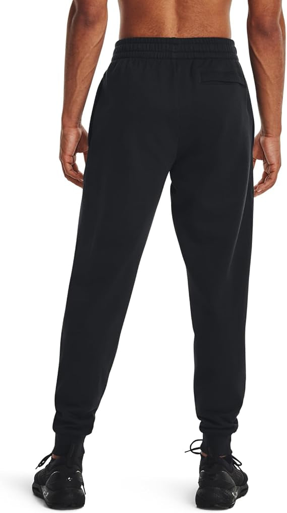Under Armour RIVAL fleece pantaloni allenamento corsa uomo men pile nero