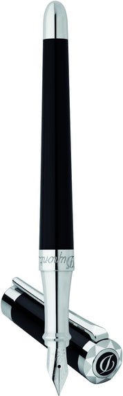S.t.dupont penna stilografica liberte fountain pen cromo nero 460674
