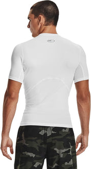 Under Armour HEATGEAR maglia t-shirt compressione allenamento corsa uomo men bianco
