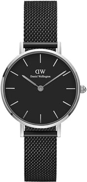 Daniel Wellington orologio petite 28mm inox 316L cromo black ashfield DW00100246