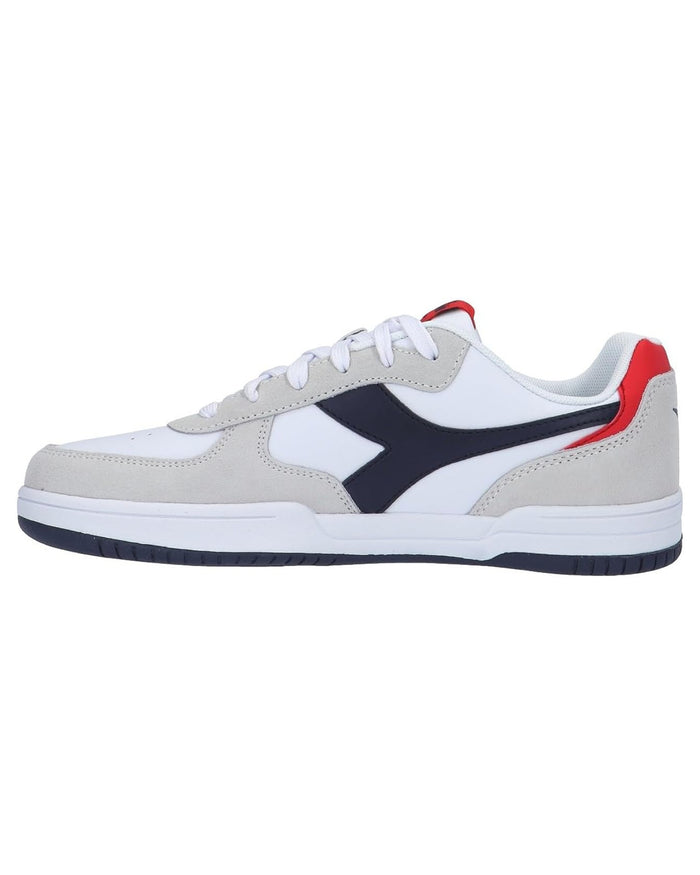 Diadora Sneakers Raptor Low Similpelle Bianco/Blu Classico/Rosso 3