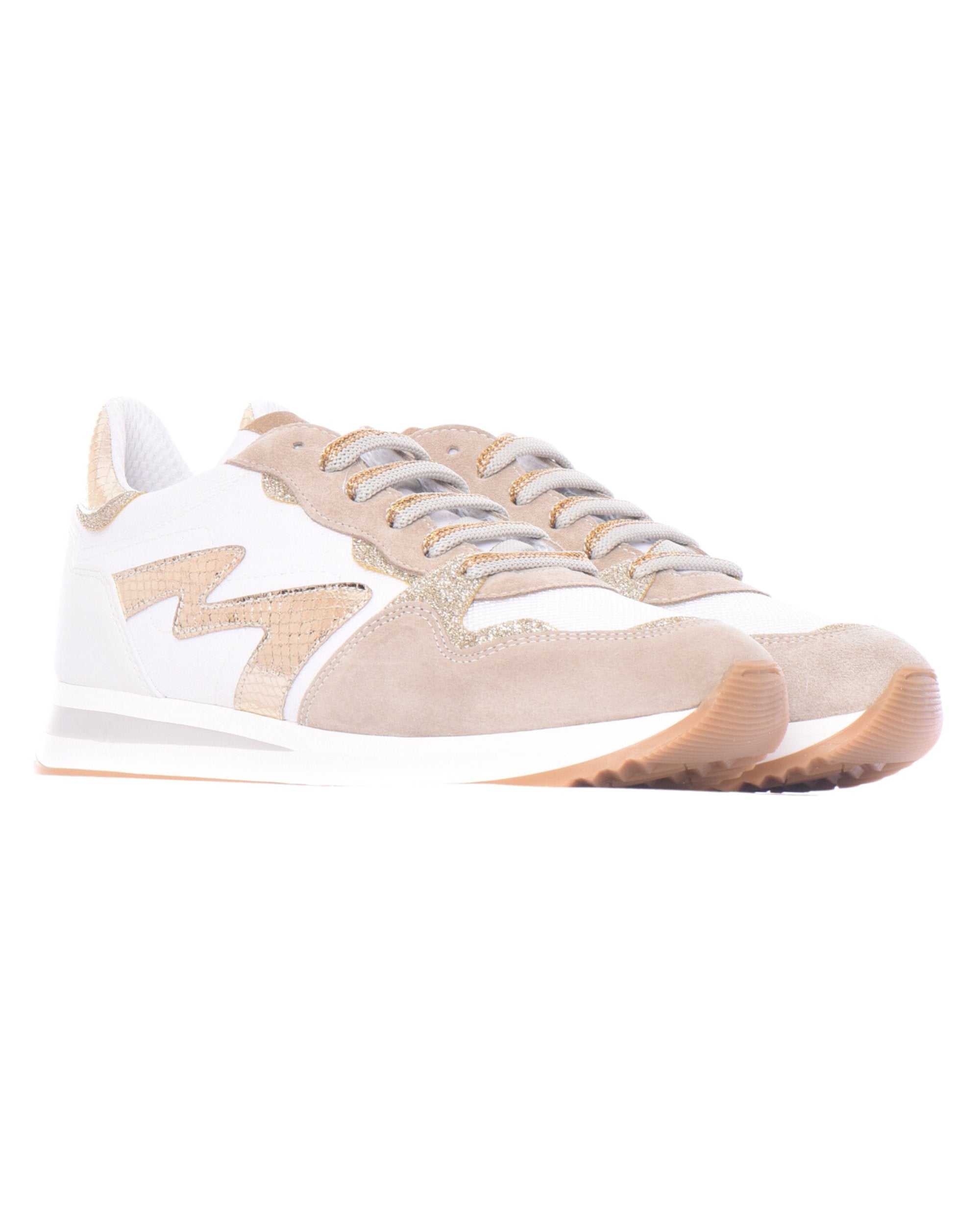 Manila Grace Sneaker in Pelle Scamosciata Marrone