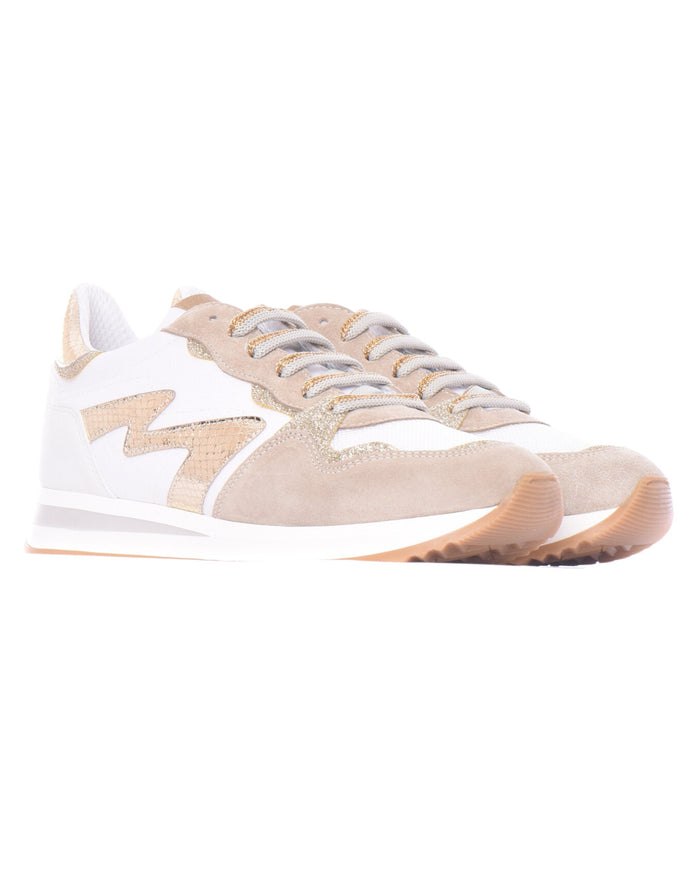 Manila Grace Sneaker in Pelle Scamosciata Marrone 2